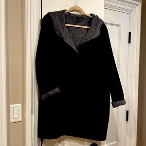 Eileen Fisher Cashmere/Wool sweater coat - size Small/Petite.